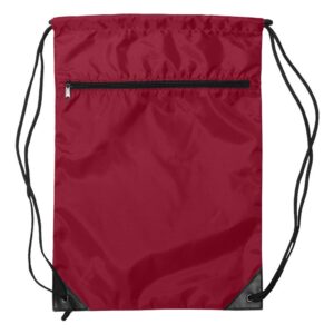Zippered Drawstring Backpack