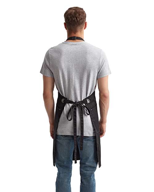 Barley Contrast Stitch Recycled Bib Apron - Image 3