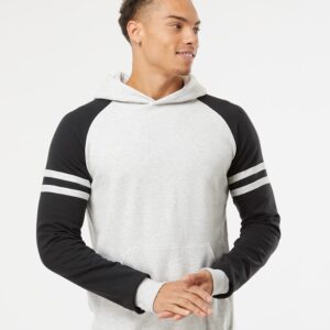 Unisex Nublend® Varsity Colorblocked Raglan Hooded Sweatshirt