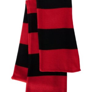 Rugby-Striped Knit Scarf