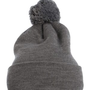 Pom-Pom Cuffed Knit Beanie