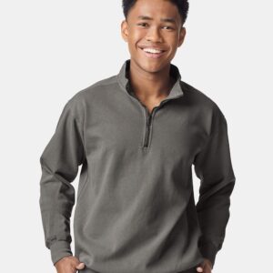 Unisex Garment-Dyed Quarter-Zip Sweatshirt