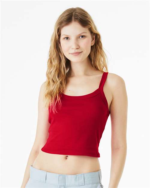 Women's Micro Rib Spaghetti Strap Tank - Image 3