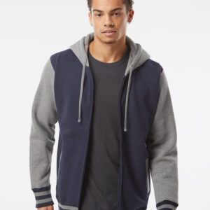 Unisex Heavyweight Varsity Full-Zip Hooded Sweatshirt