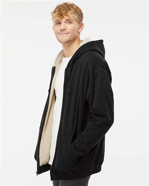 Men's Sherpa-Lined Full-Zip Hooded Sweatshirt - Image 4