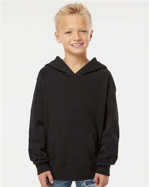 Youth Lightweight Special Blend Raglan Hooded Sweatshirt - Image 3