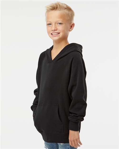 Youth Lightweight Special Blend Raglan Hooded Sweatshirt - Image 4