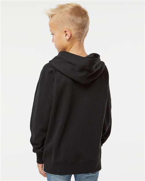 Youth Lightweight Special Blend Raglan Hooded Sweatshirt - Image 5
