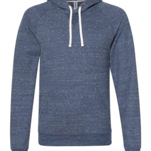 Unisex Snow Heather French Terry Raglan Hooded Sweatshirt